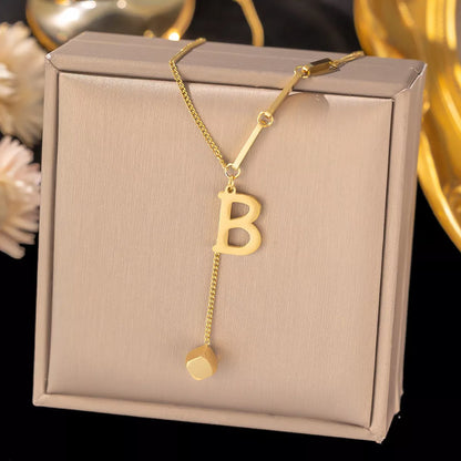 Initial letter pendant necklace, view 3