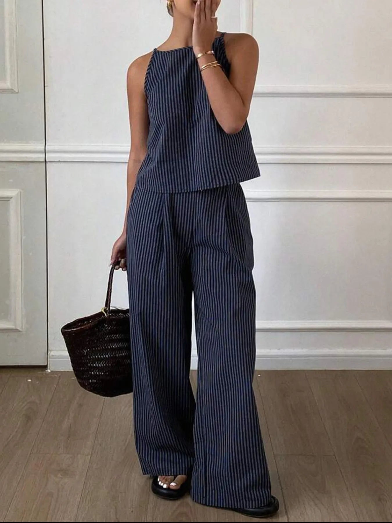 Tank and Wide Leg Pants Set