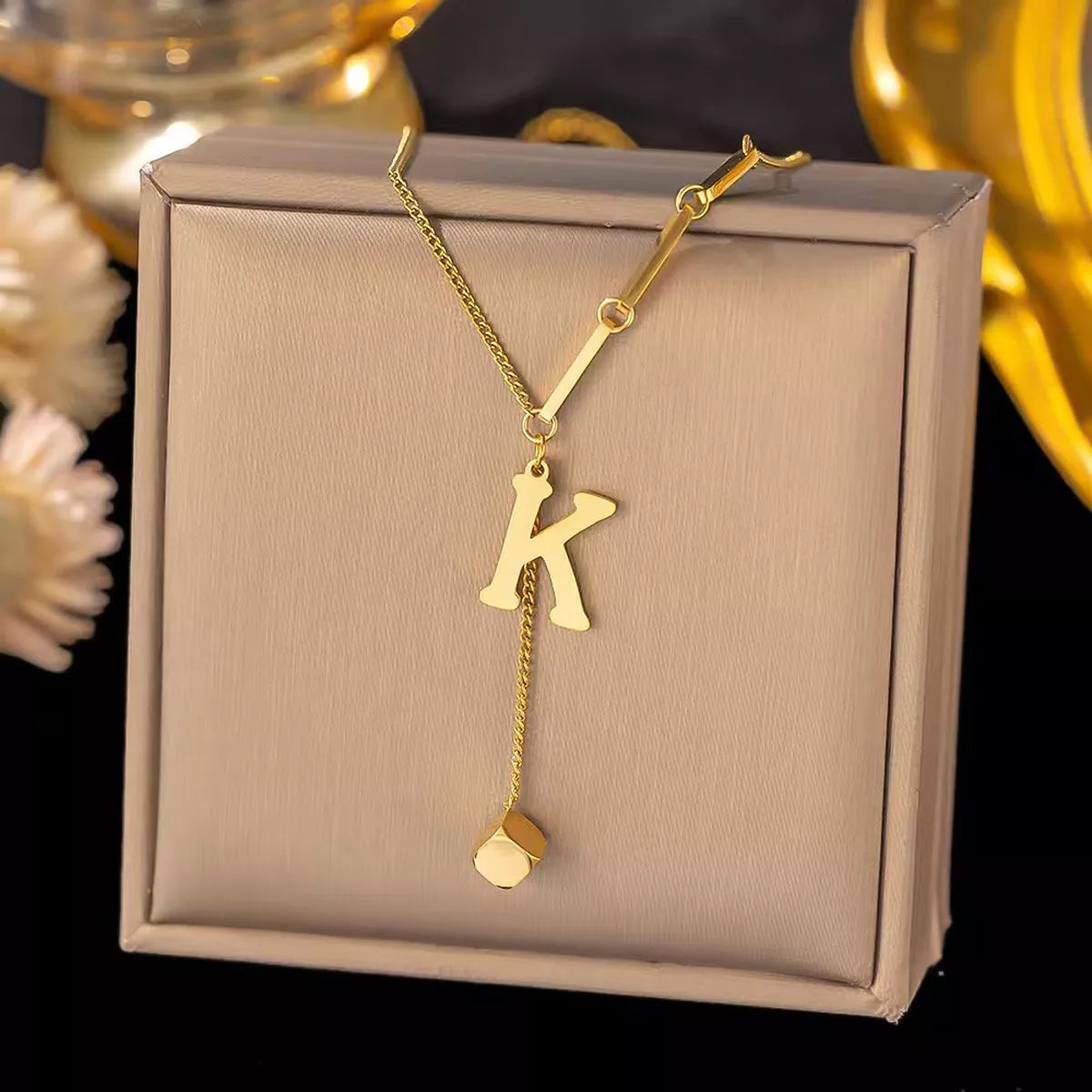 Initial letter pendant necklace, view 15