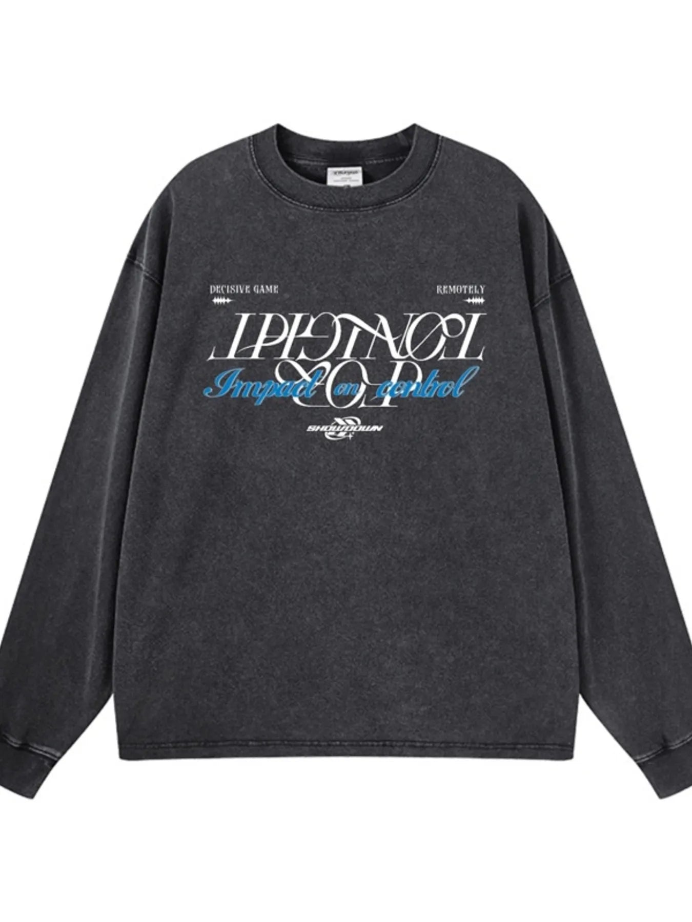 Men's Letter Dropped Shoulder Sweatshirt