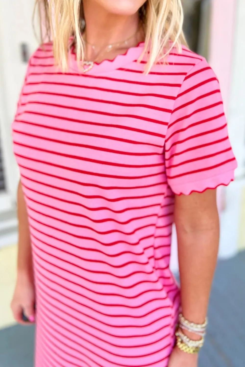 Short Sleeve Side Slit Maxi Tee Dress