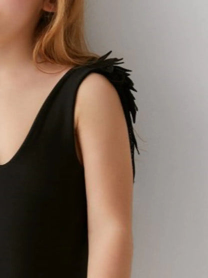 Backless Wide Strap Parent-Child Swimwear