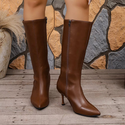 Point toe kitten heel boots, view 4