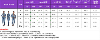 Splicing Color Washed Denim Set