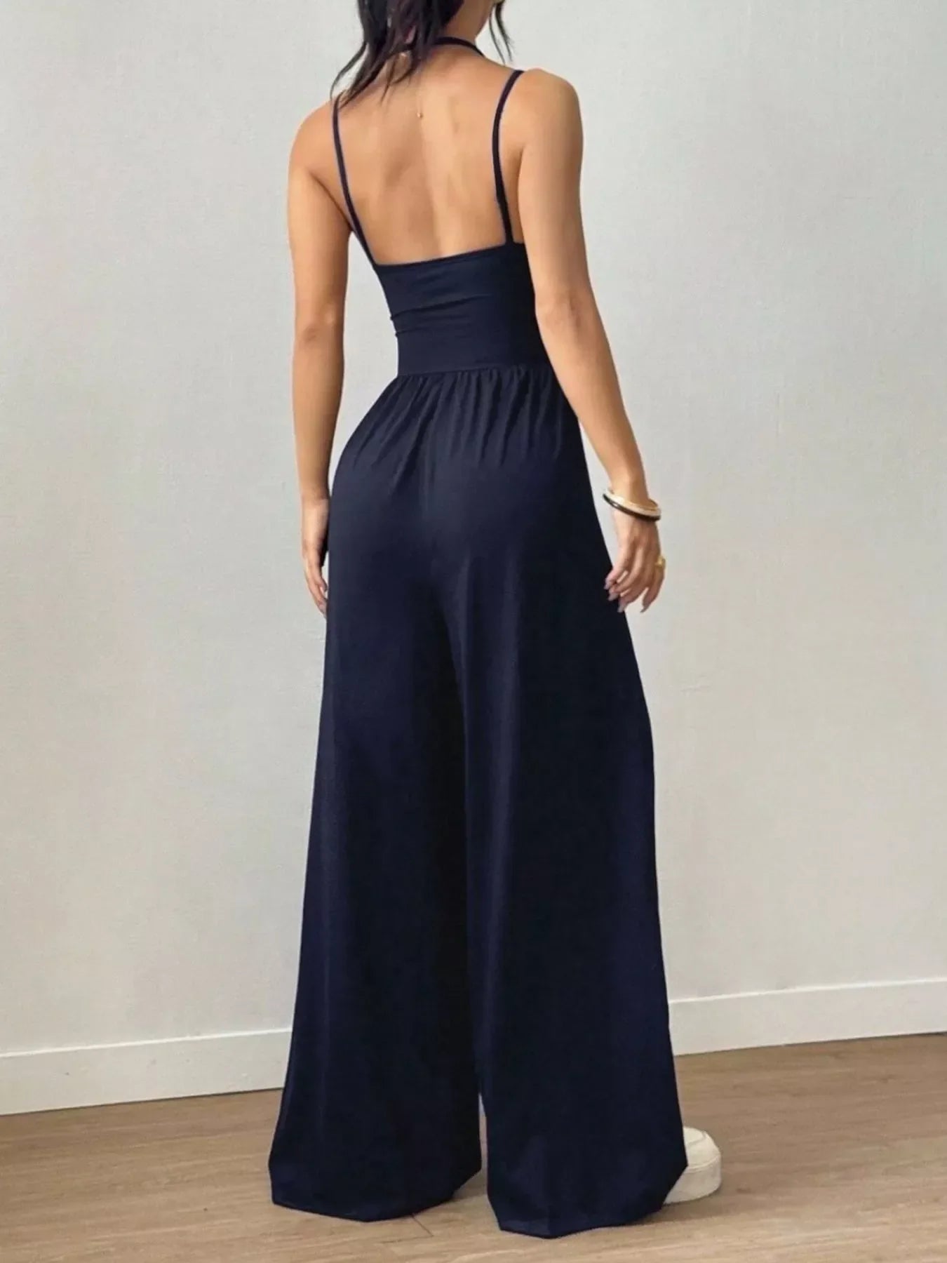 Spaghetti Strap Wide-Leg Jumpsuit