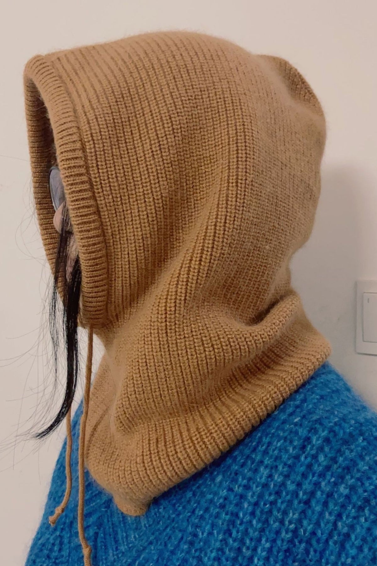 Drawstring Thermal Knit Hat