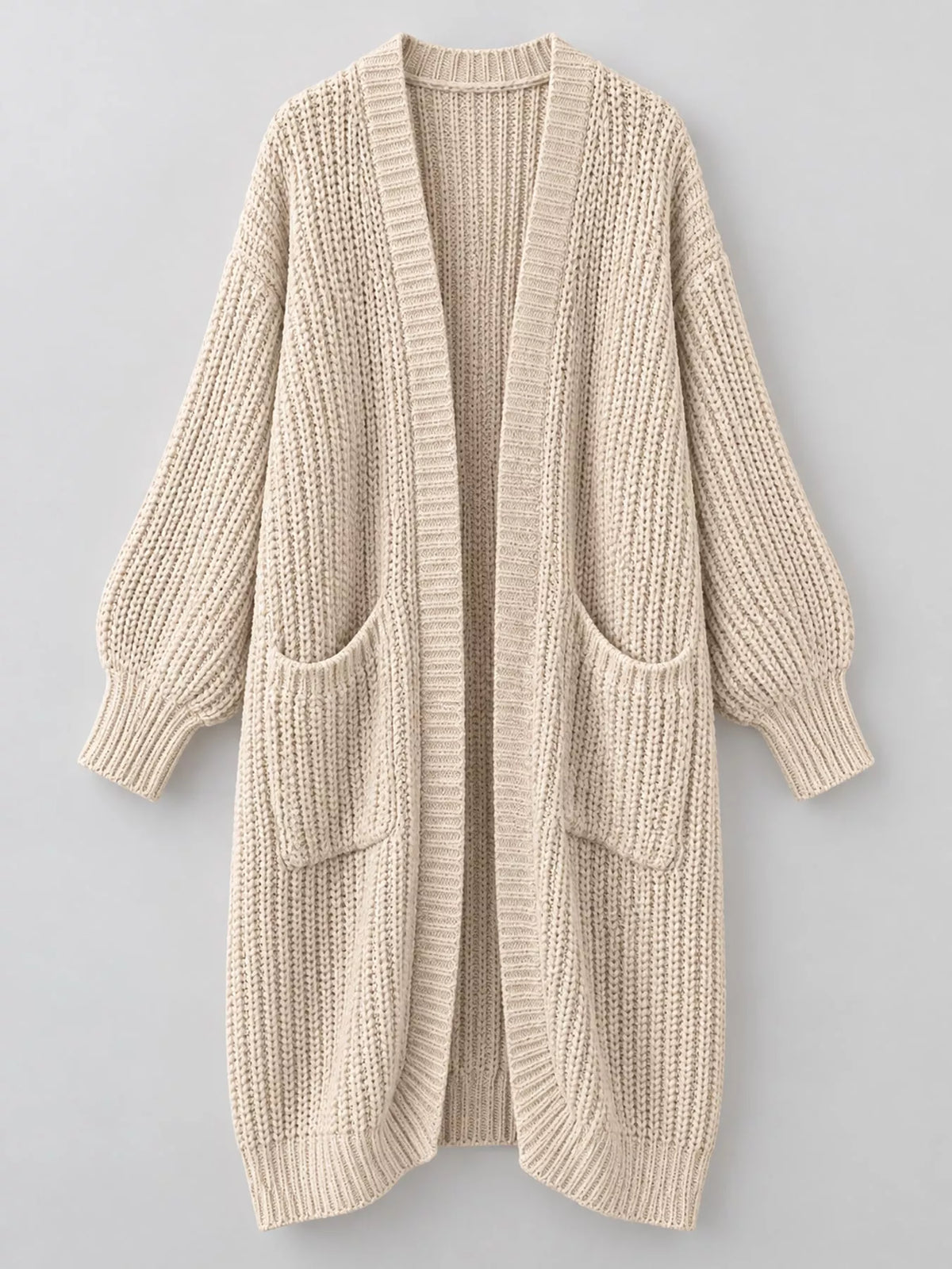 Chunky knit openwork cardigan, view 15