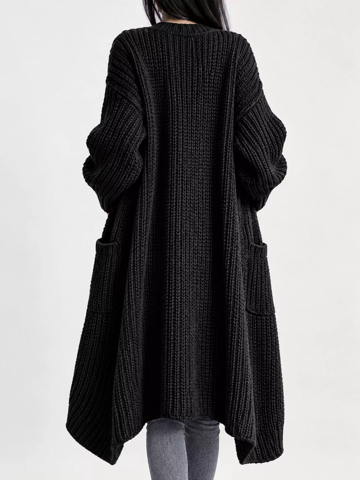 Plus size chunky knit cardigan, view 22