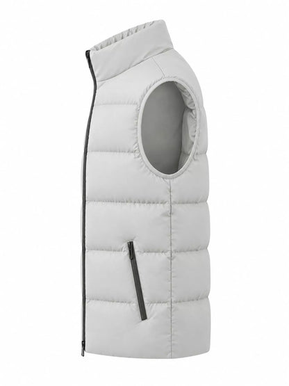 Men's Zip-Up Puffer Vest for Layering, Sizes M to 7XL