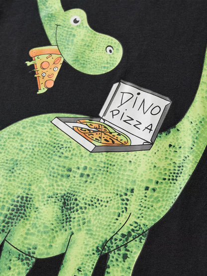 Children's Dino Pizza Graphic Tee & Shorts Set