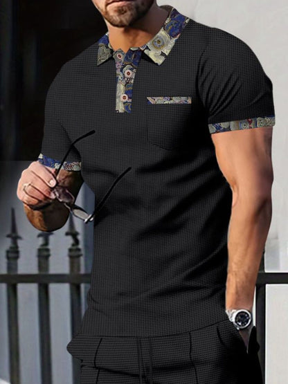 Men's Full Size Polo and Pants Set