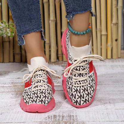 Platform Sneakers Round Toe