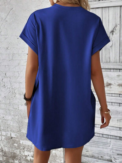 Short Sleeve Mini Tee Dress