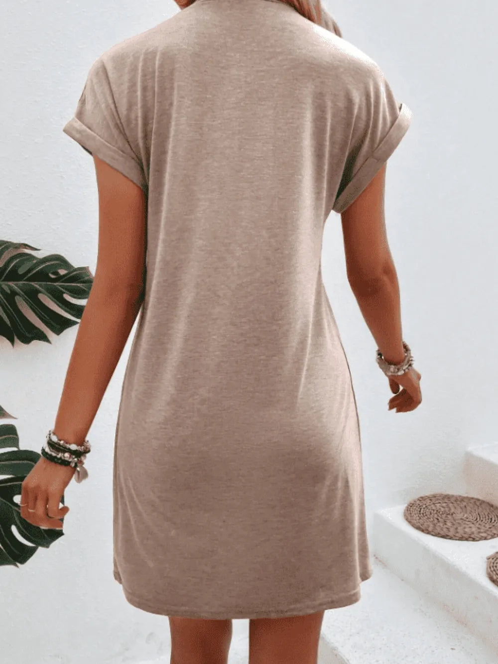 Short Sleeve Mini Tee Dress