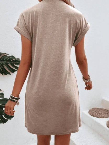 Short Sleeve Mini Tee Dress