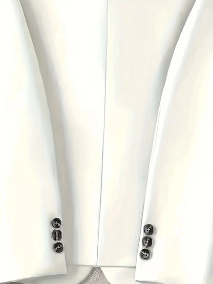 One-Button Blazer with Pockets