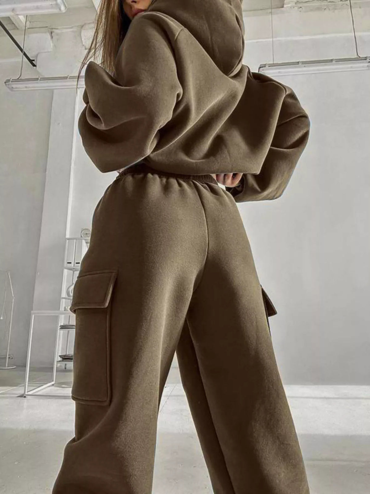 Kangaroo Pocket Hoodie and Joggers Set