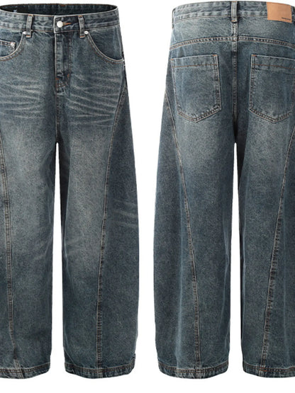 Men's Washed Wide Leg Baggy Jeans