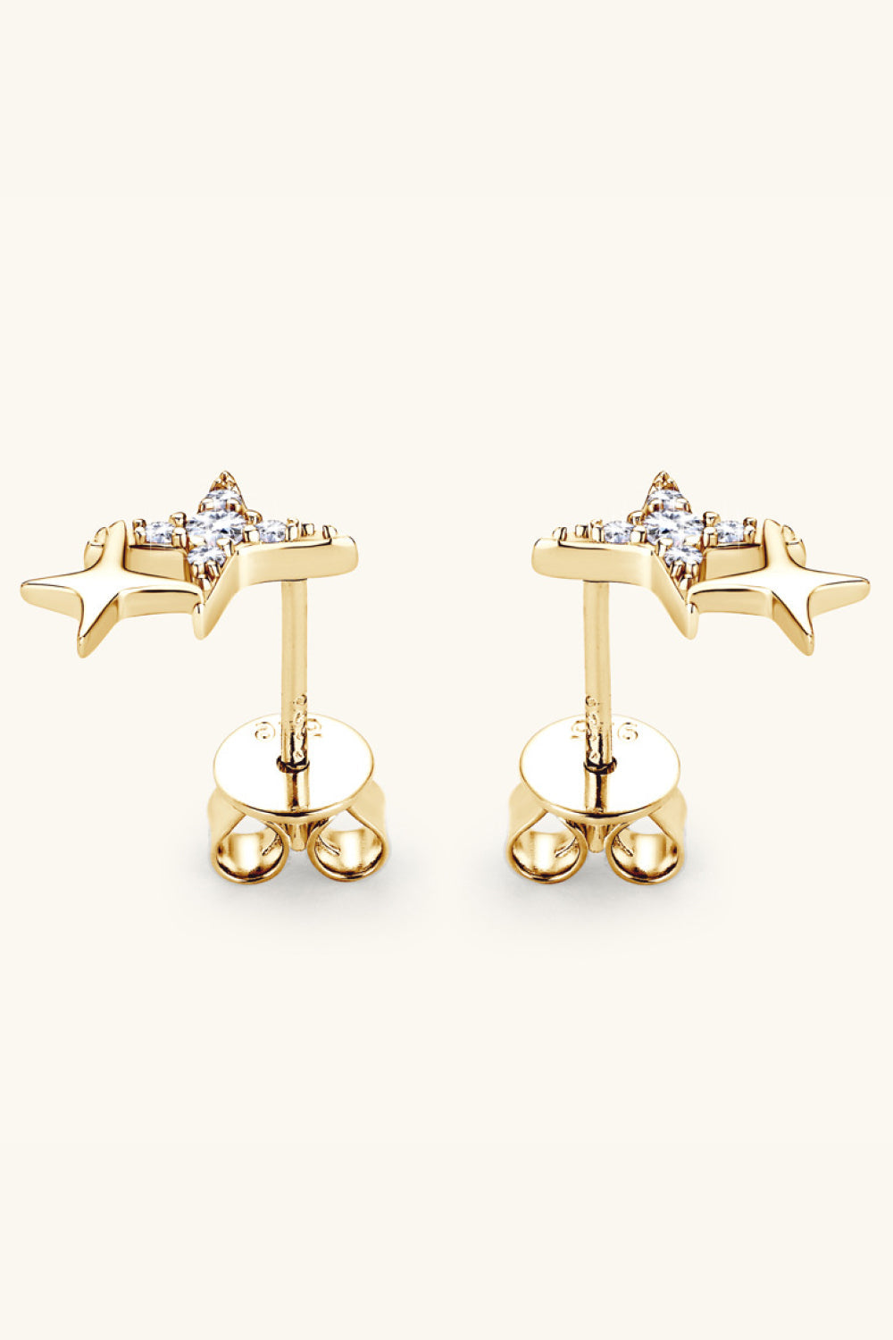 Moissanite Sterling Silver Star Shape Earrings