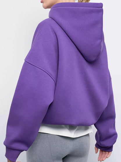 Plus size kangaroo pocket hoodie, view 21