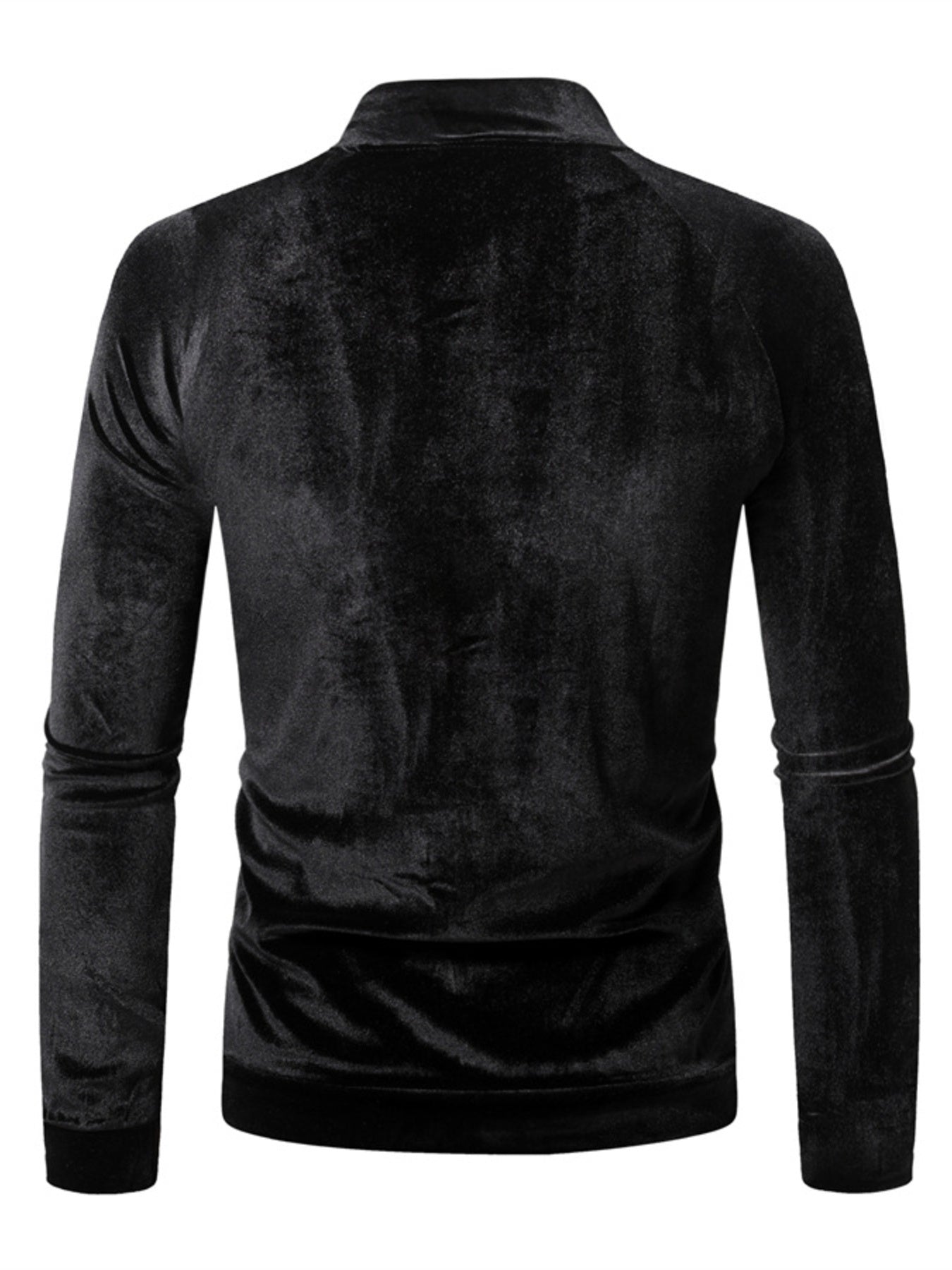 Men's Velvet Turtleneck Long Sleeve T-Shirt