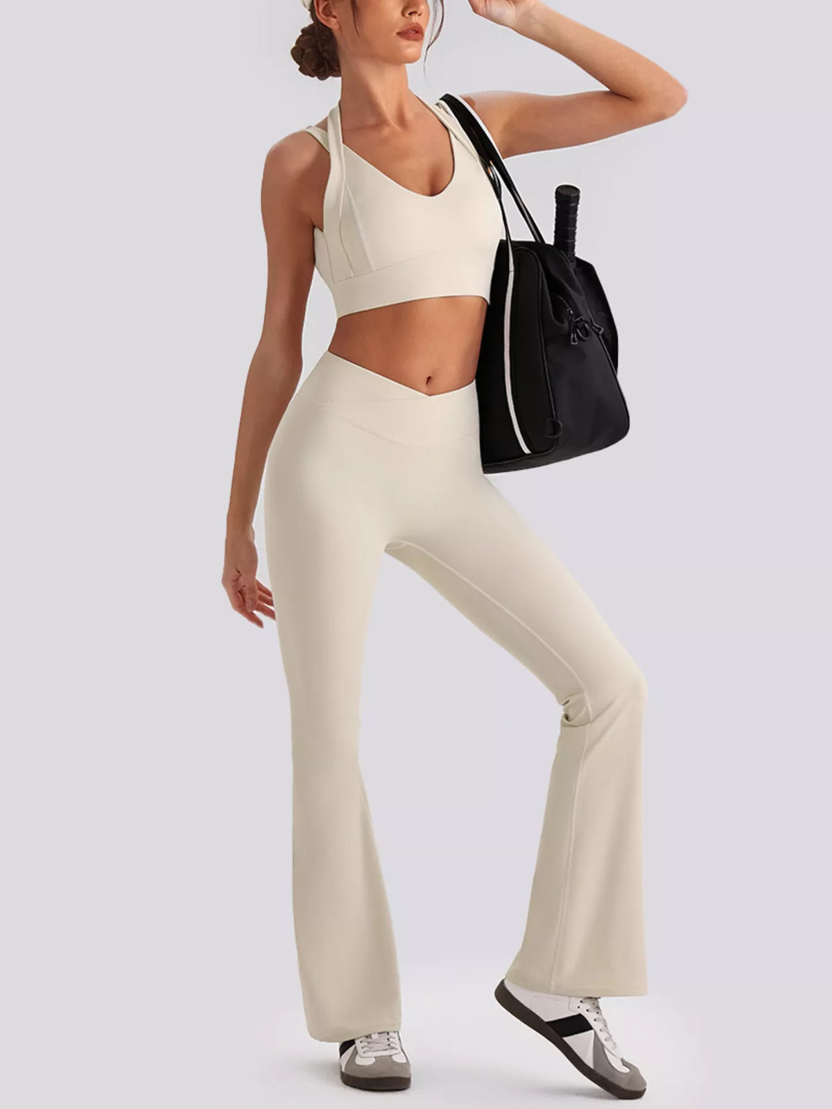 Seamless Criss-Cross Tank and Leggings Active Set