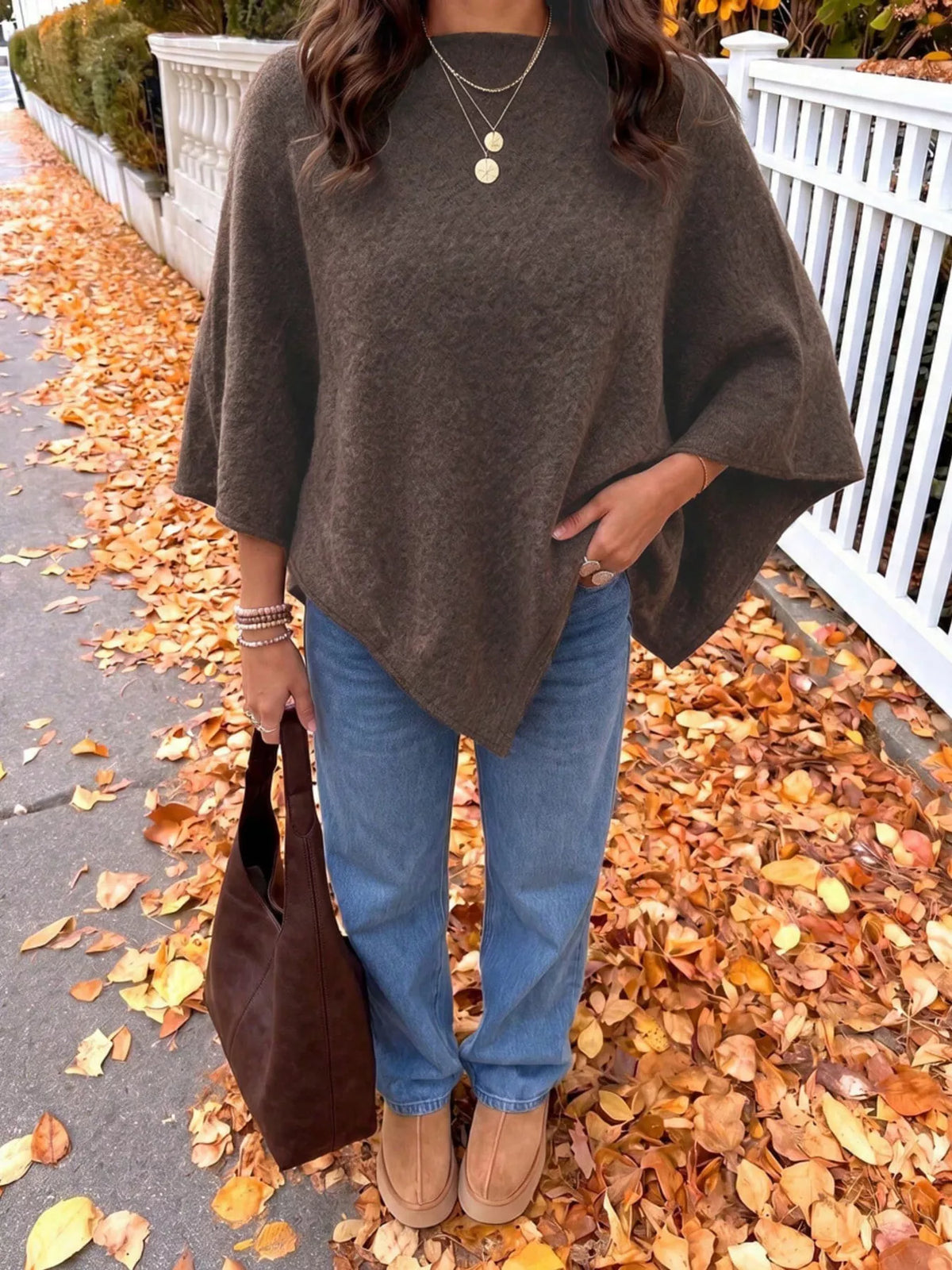 Brushed cape sweater, view 14