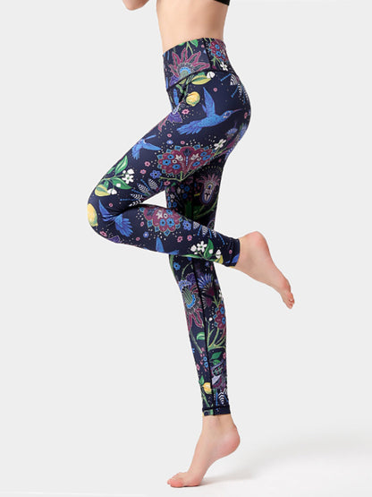 Printed High Waist Active Leggings