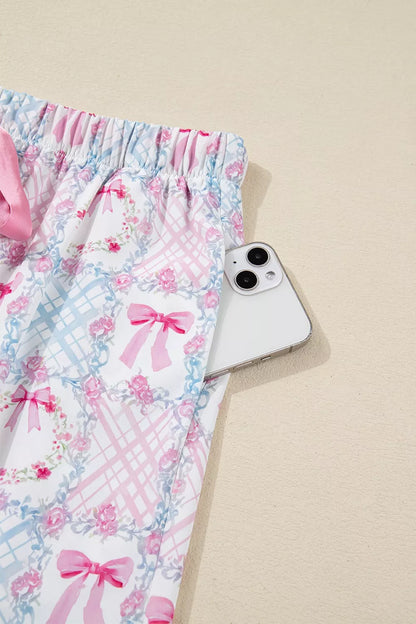 Wreath Pattern Christmas Pajama Set