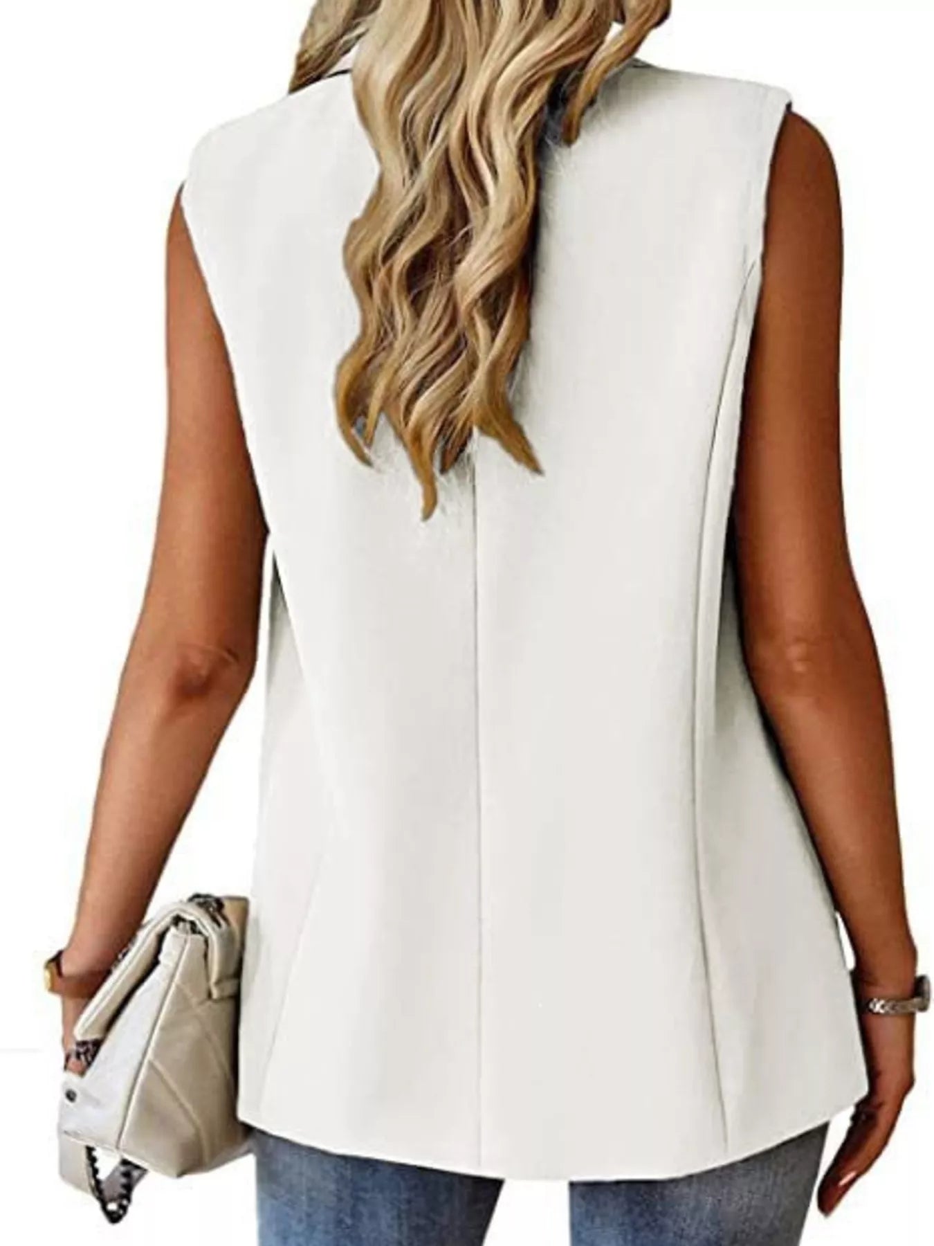 One Button Blazer Vest