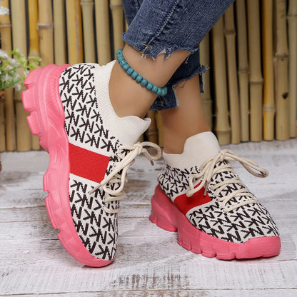 Platform Sneakers Round Toe
