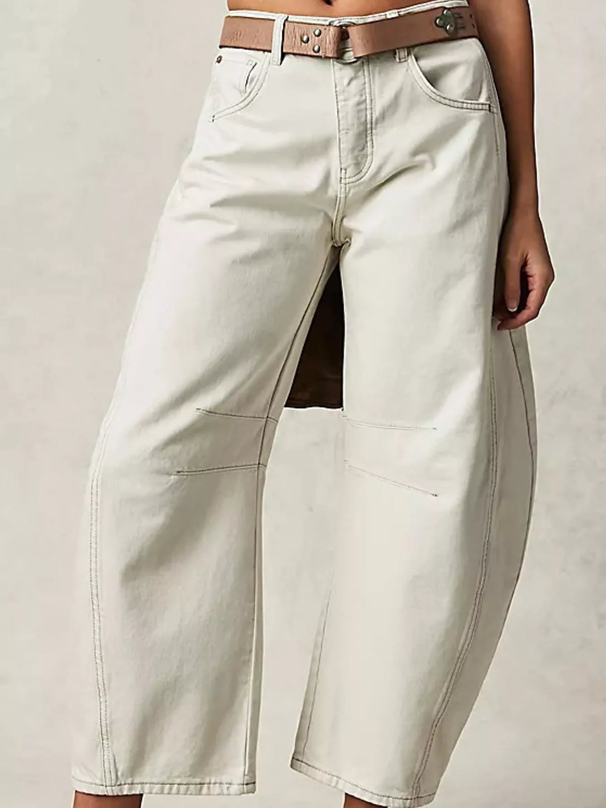 High-waist barrel-leg jeans, view 14