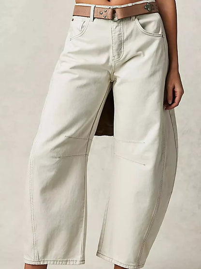 Plus size barrel-leg jeans, view 14