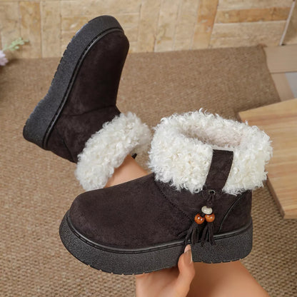 Round Toe Faux Fur Lined Boots