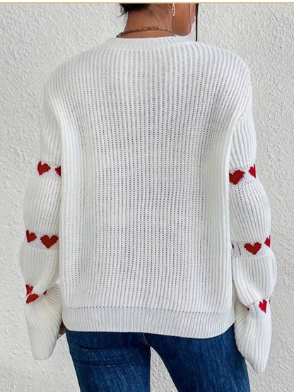 Heart pattern sweater, view 3