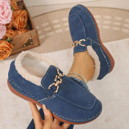 Fuzzy chain detail slip-ons, view 6