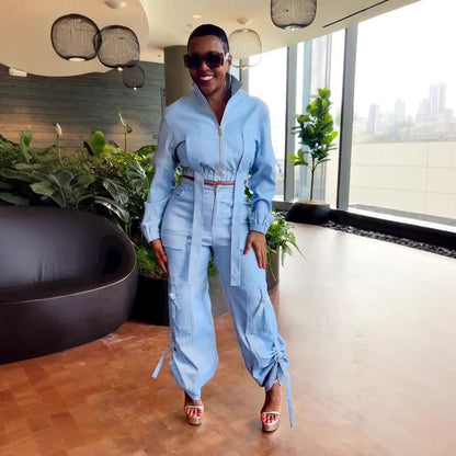 Multi pocket two-piece set