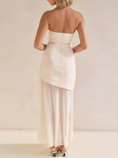 Layered Slit Tube Maxi Dress