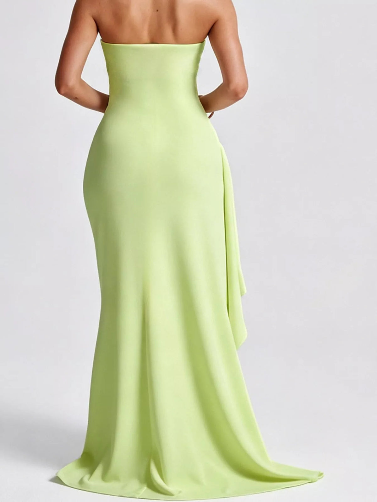 Strapless high-slit bodycon dress, view 39