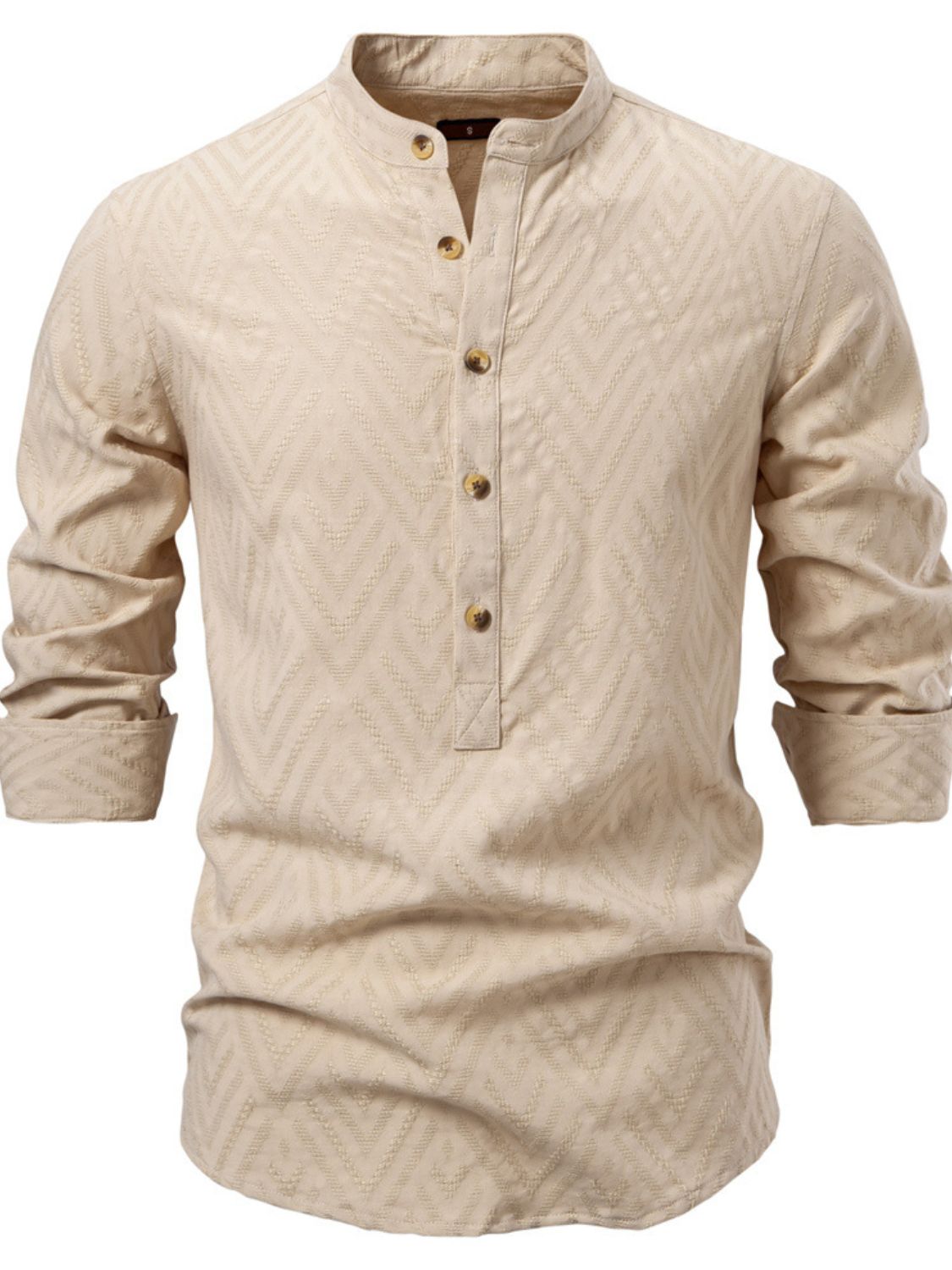 Men's Half Button Geometric Shirt