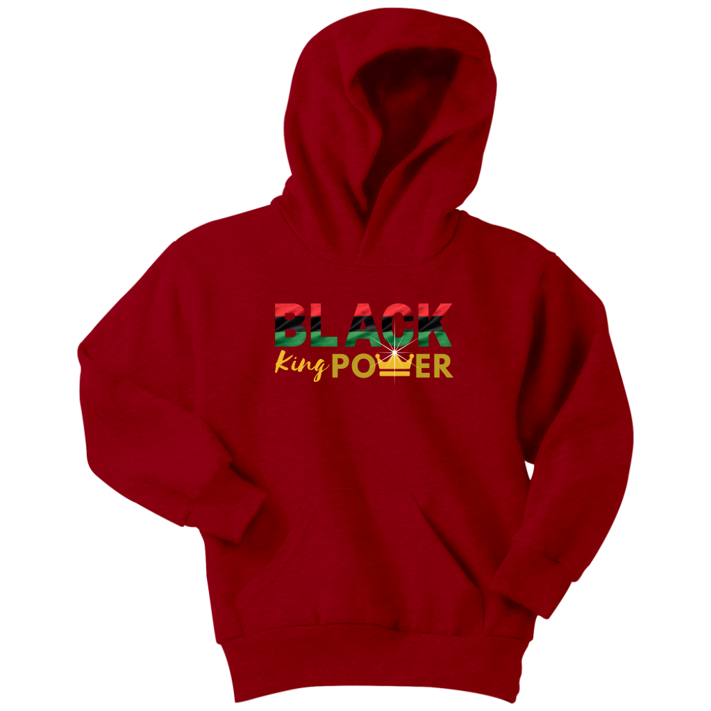 Black King Power Kids & Youth Hoodie - MONLANE