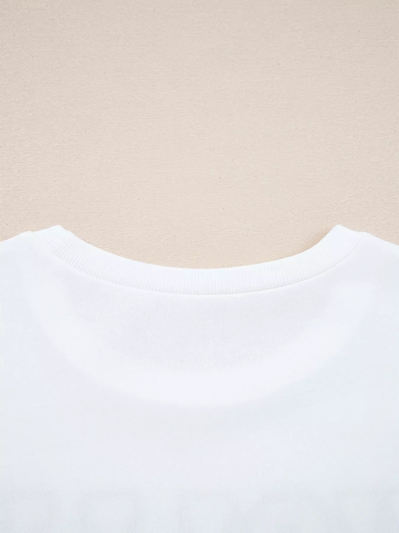 Embroidered Round Neck Sweatshirt