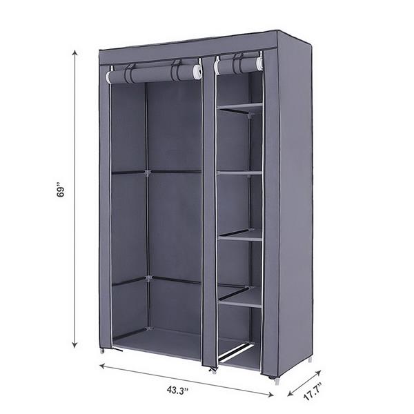 Portable Closet Wardrobe with Non-woven Fabric