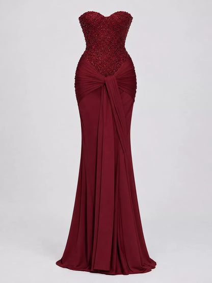 Strapless sequin corset dress, view 22