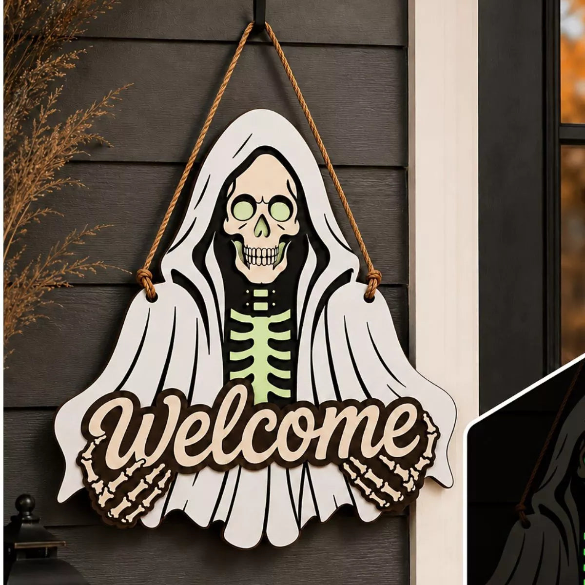 Halloween skeleton ornament, view 5
