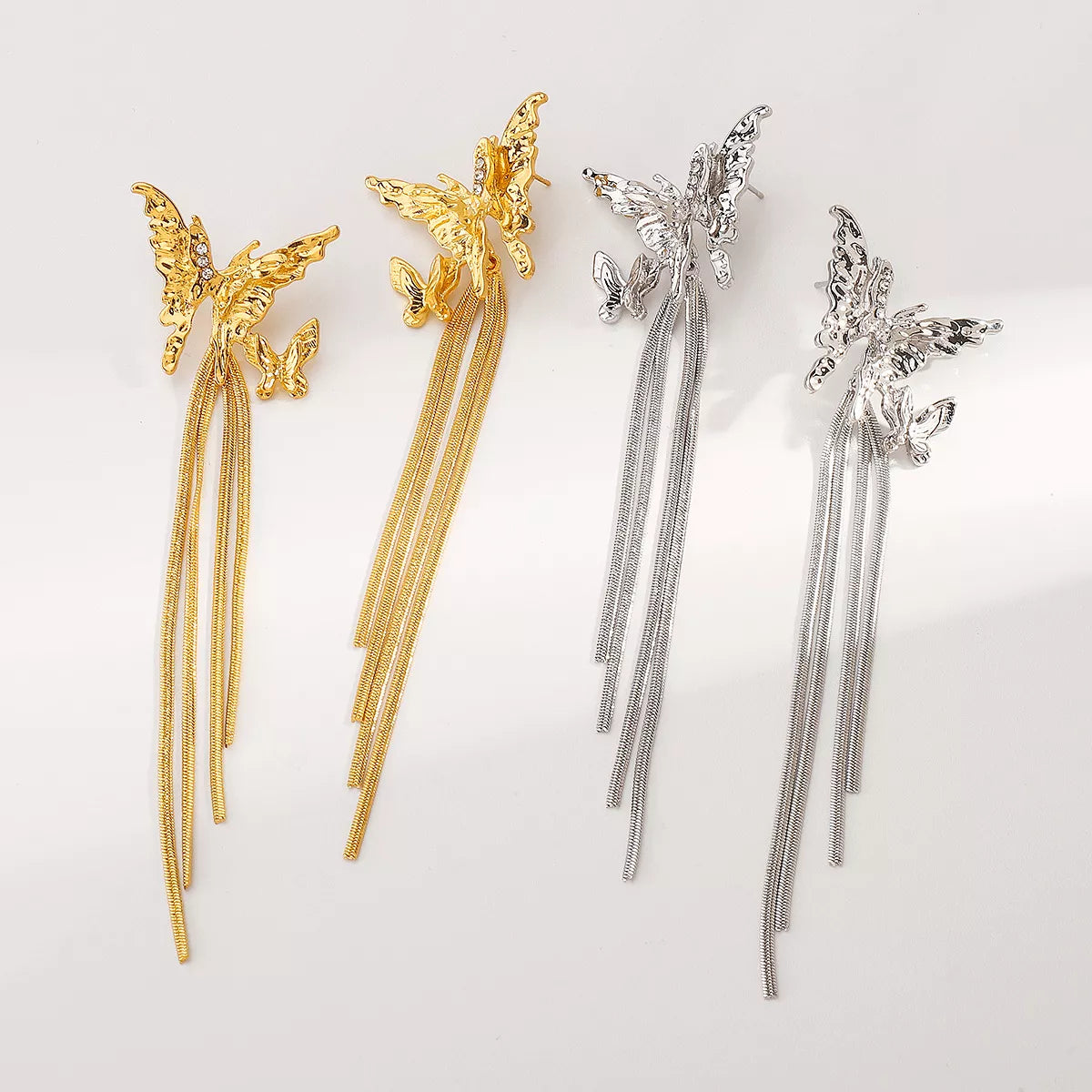 Butterfly Fringe Dangle Earrings