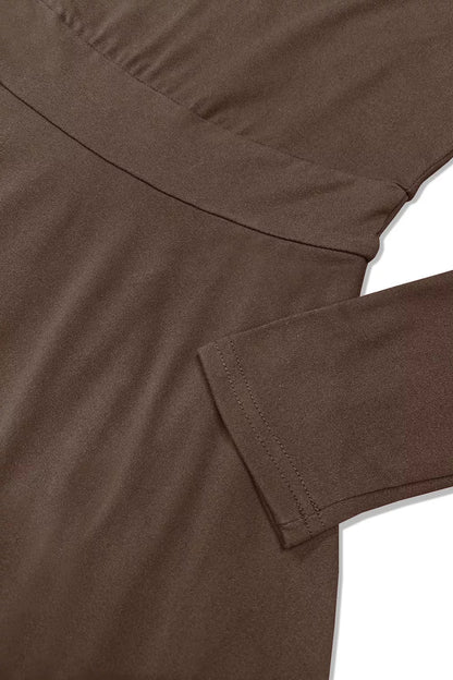Layered Long Sleeve V-Neck Mini Dress