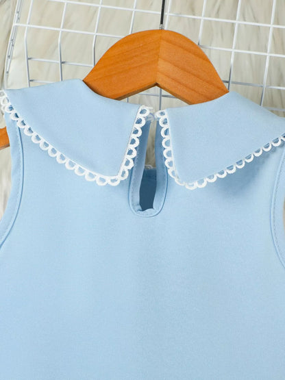 Children's Bow-Accented Pleated Dress