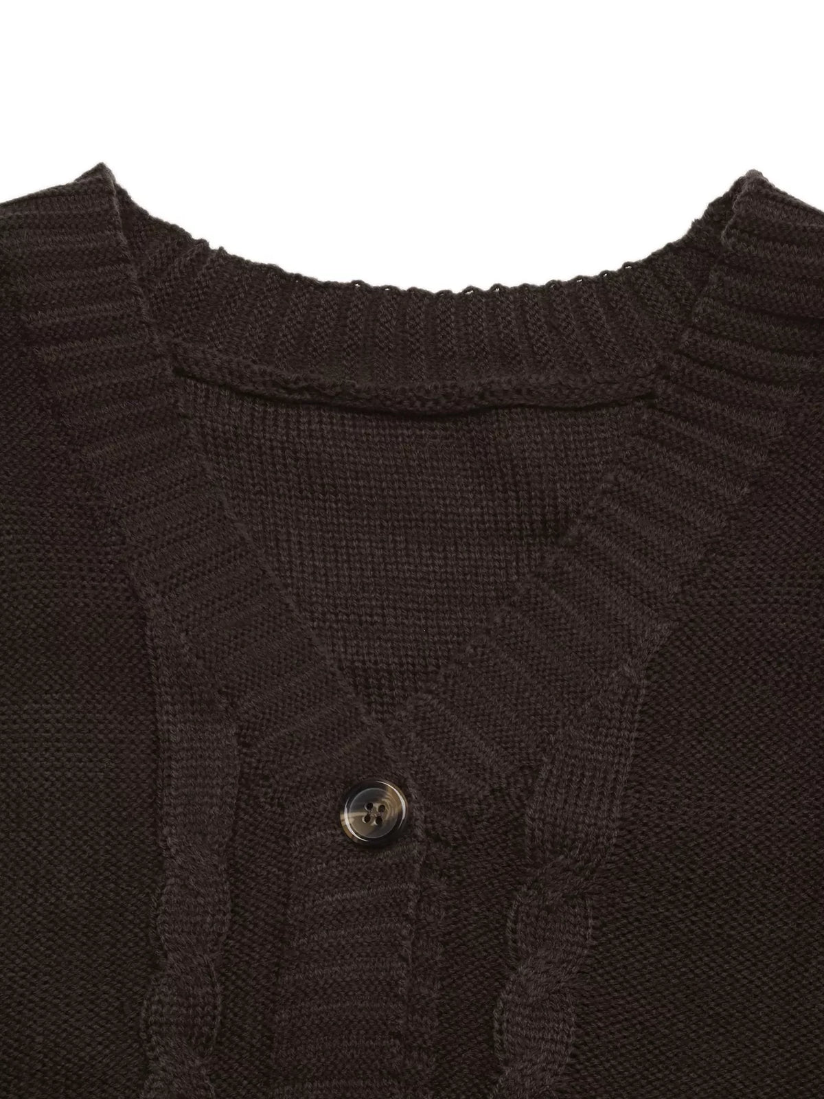 V-neck cable knit cardigan, view 9