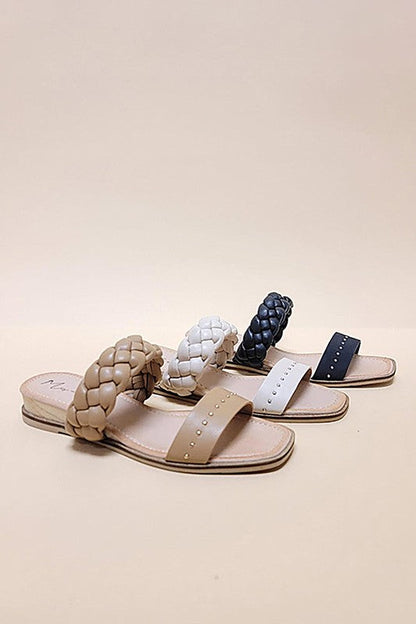 Braided Open Toe Casual Sandals